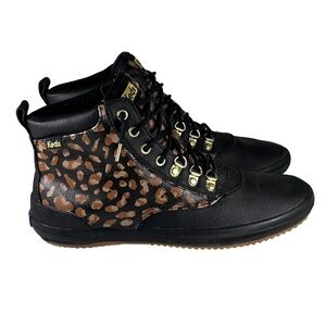 Keds Black and Brown High-Top Sneakers